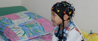 The child undergoes video-EEG monitoring