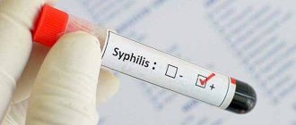 Syphilis in the blood